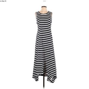 J. Crew black and white striped maxi dress size Small
